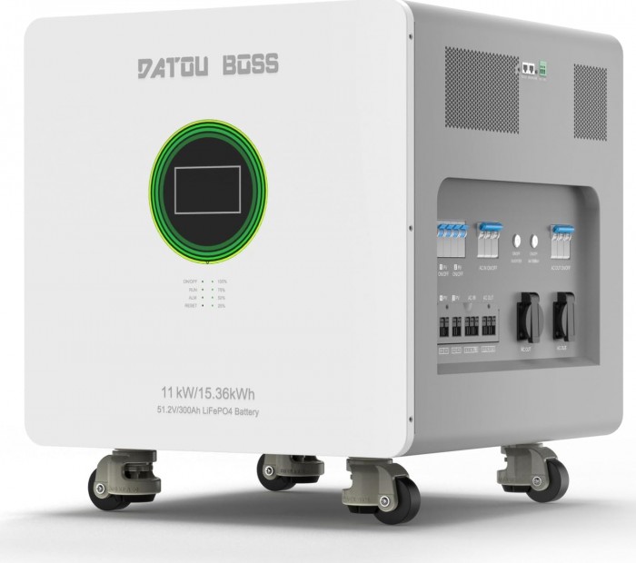 Енергийна система DATOUBOSS -11kW хибриден инвертор+15,36kWh LiFePO4 батерия