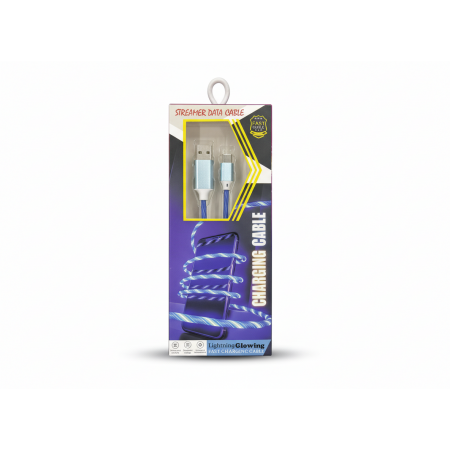 Светещ кабел Fast Charging USB Type-A към Type-C 