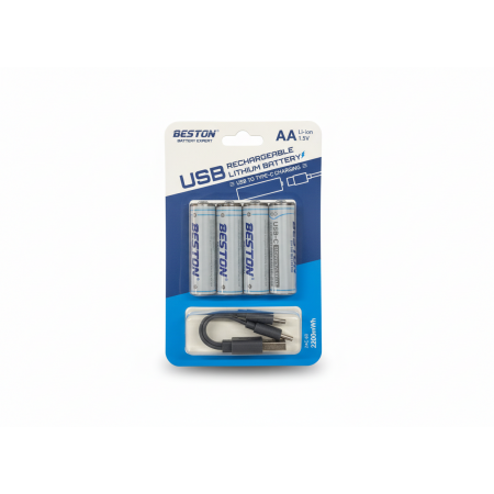 Презареждаеми батерии АА с USB Type-C BESTON Li-ion 1.5V 2200mWh