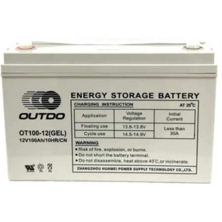 Тягов гелов акумулатор OUTDO 12V 100AH 